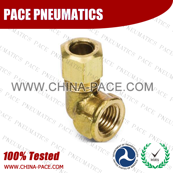 Forged 90° Female Elbow Brass Compression Fittings, Air compression Fittings, Brass Compression Fittings, Brass pipe joint Fittings